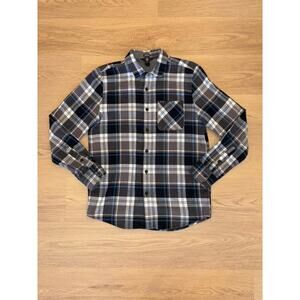Volcom modern fit blue & gray long sleeve flannel mens size medium